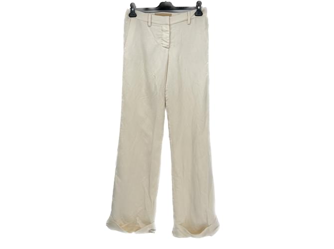 Autre Marque AYA MUSE  Trousers T.International S Linen Beige  ref.1151932