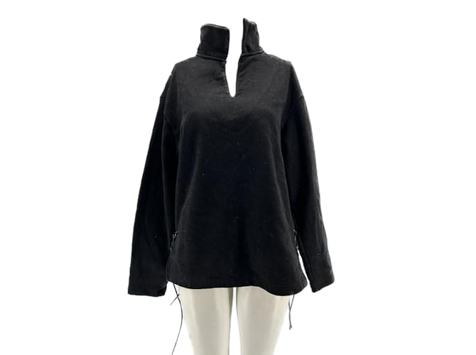 Autre Marque NON SIGNE / UNSIGNED  Knitwear T.International M Cotton Black  ref.1151977
