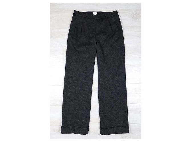 Calça Armani Collezioni de Lã Cinza