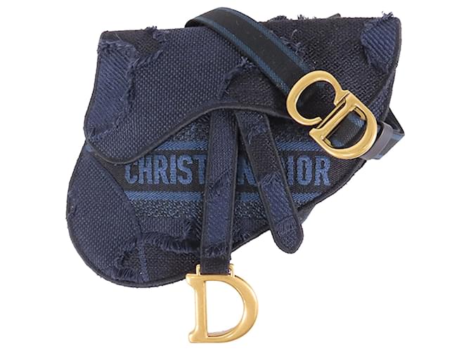 Dior Blue Camouflage Saddle Belt Bag Cloth Cloth  ref.1152066