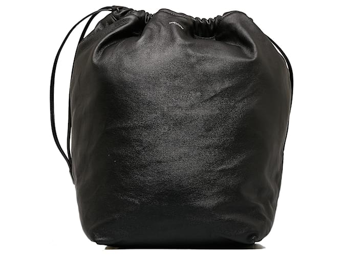 Saint Laurent Black Large Teddy Bucket Bag Leather Pony-style calfskin  ref.1152080