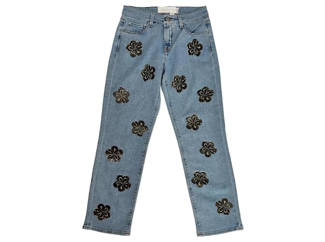 Victoria Beckham jeans Coton Noir Bleu  ref.1152174
