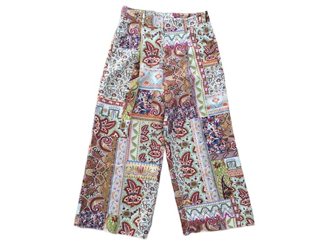 Etro Un pantalon, leggings Soie Multicolore  ref.1152243