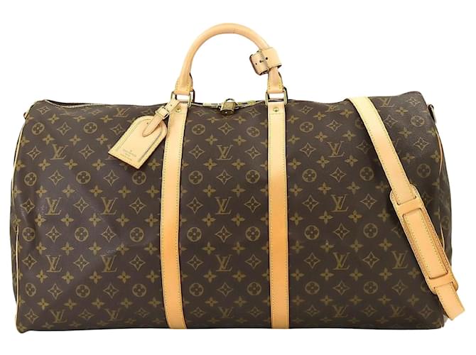 Louis Vuitton Keepall Bandouliere 60 Brown Cloth  ref.1152319