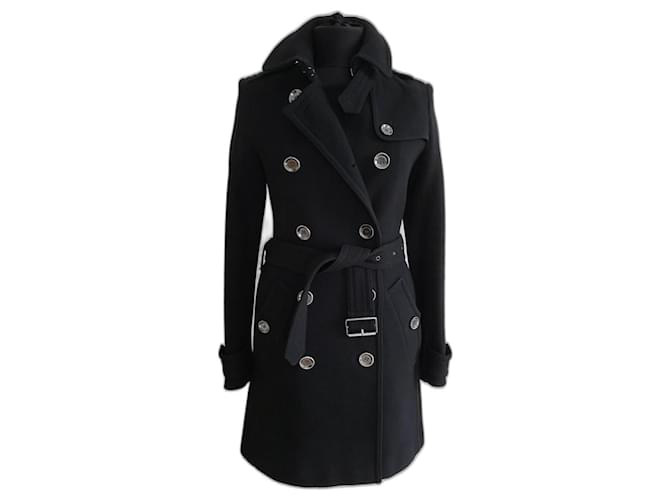 Burberry Brit Trench en laine noir  ref.1152472