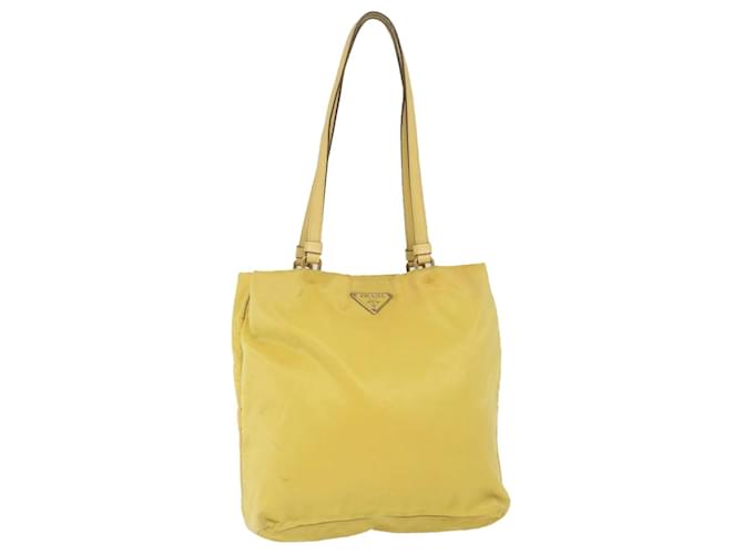 PRADA Tote Bag Nylon Yellow Auth 59456  ref.1152580