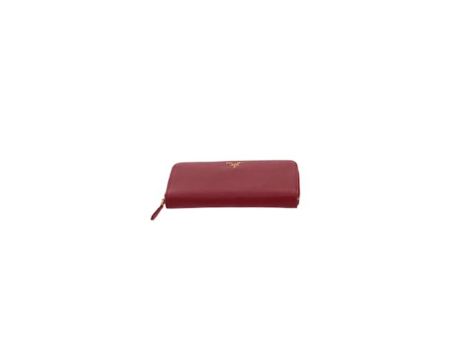 Prada Leather wallet Red  ref.1152860