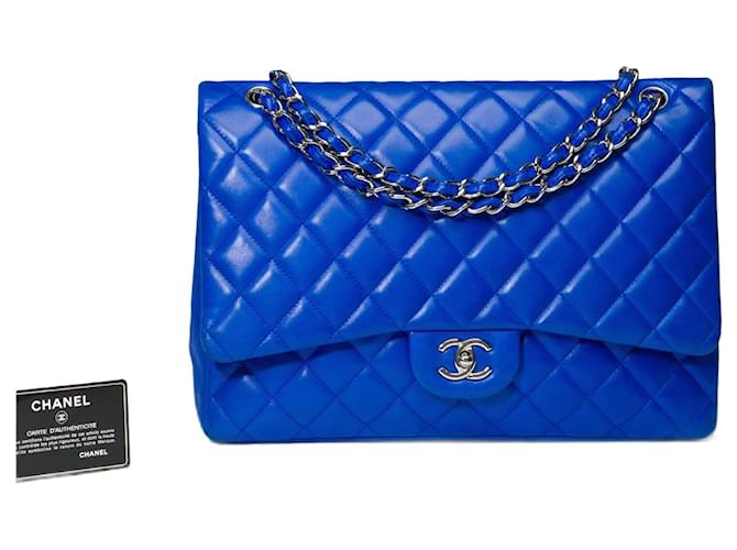Sac Chanel Timeless/Classic in Blue Leather - 101583  ref.1153718