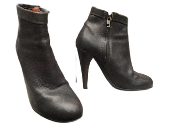 Isabel Marant p ankle boots 39 Dark grey Leather  ref.1153809