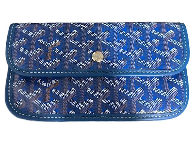 Goyard Clutch bag Blue Leather  ref.1153811