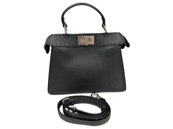 Peekaboo FENDI  Handbags   Leather Black  ref.1153842