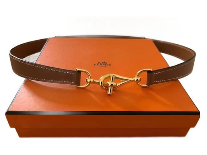 Hermès belt Régate model 24 Camel Leather  ref.1153878