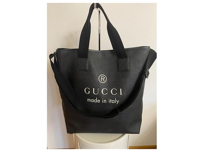 Gucci Tote bag Preto Lona  ref.1153910