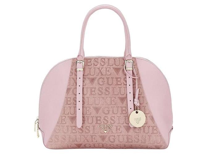 New GUESS Luxe pink leather bag  ref.1153921
