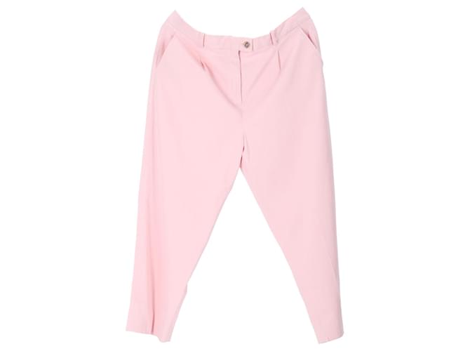 Tommy Hilfiger Womens Tapered Ankle Trousers Pink Cotton  ref.1153931