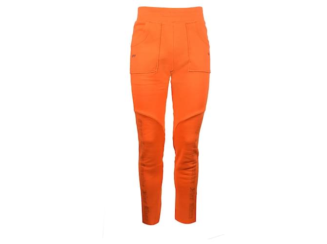Autre Marque Zip Vlone x Off-white pants Orange Cotton  ref.1153968