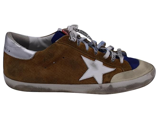 Golden Goose Super-Star Low Top Sneakers in Brown Suede Beige  ref.1153981