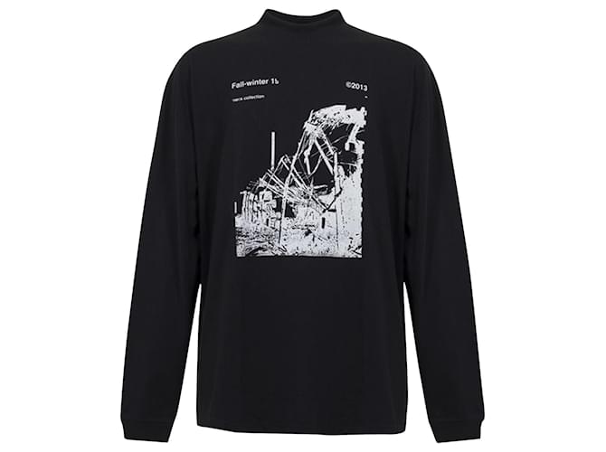 Autre Marque Camiseta de manga larga de fábrica en ruinas Negro Algodón  ref.1153984