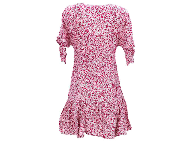 Vestido feminino de viscose com estampa floral Tommy Hilfiger em viscose rosa Fibra de celulose  ref.1153991