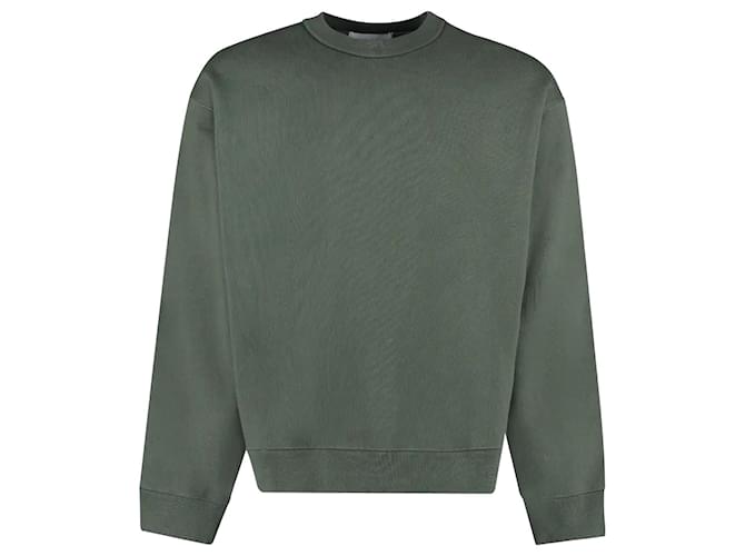 Autre Marque Sleeve Logo Sweatshirt Green Cotton  ref.1154096