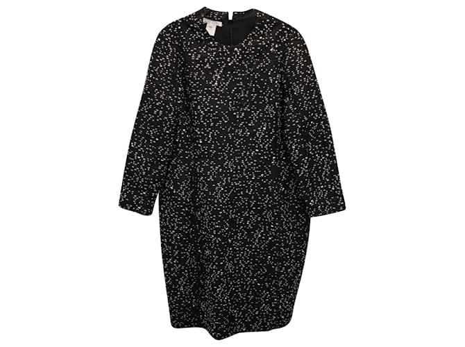 Oscar De La Renta Dotted Dress in Black Polyamide Wool  ref.1154113