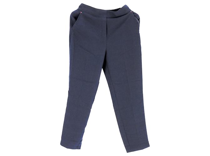 Tommy Hilfiger Pantalones cónicos esenciales para mujer Azul marino Poliéster  ref.1154162
