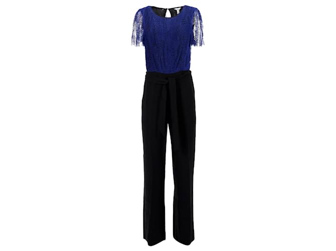Tommy Hilfiger Womens Lace Jumpsuit in Navy Blue Polyester  ref.1154170