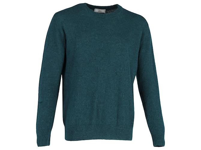 Ami Paris Crewneck Sweater in Green Wool  ref.1154182