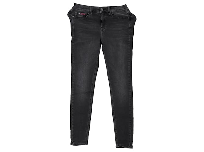 Tommy Hilfiger Jeans skinny de cintura média feminino Cinza Algodão  ref.1154193