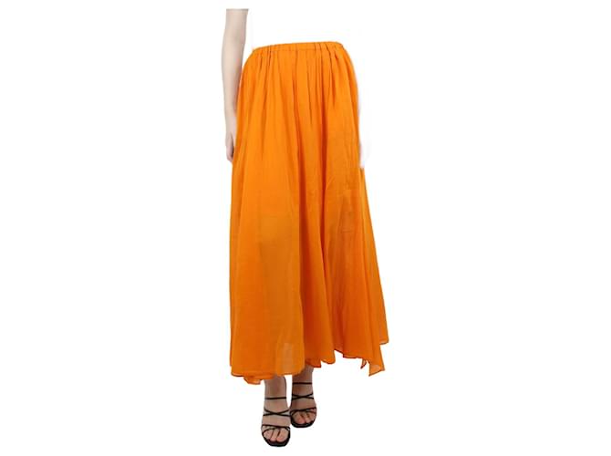 Forte Forte Orange elasticated midi skirt - size UK 6 Cotton  ref.1154203