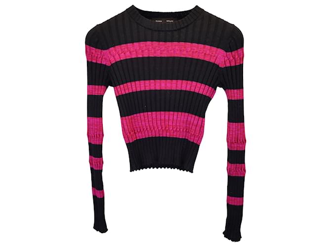 Proenza Schouler Striped Ribbed Crewneck Sweater in Multicolor Wool Multiple colors  ref.1154224