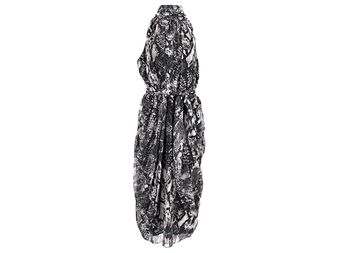 Tommy Hilfiger Damen Zendaya Curve Neckholder-Kleid mit Schlangenmuster aus mehrfarbigem Polyester Mehrfarben  ref.1154259