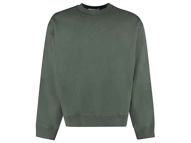 Autre Marque Sleeve Logo Sweatshirt Green Cotton  ref.1154271