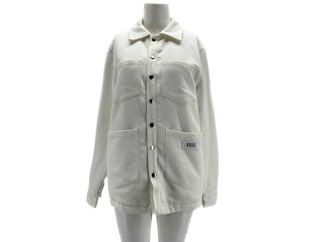 Autre Marque NON SIGNE / UNSIGNED  Jackets T.International M Polyester White  ref.1154352