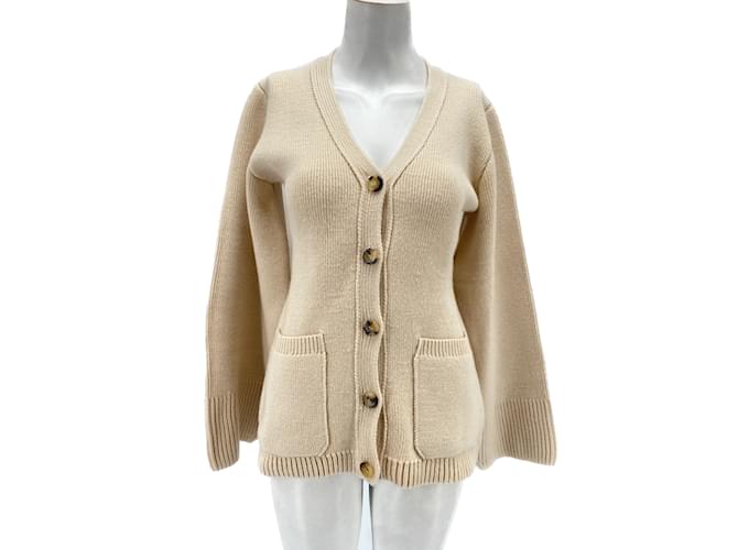 KHAITE  Knitwear T.International S Cashmere Beige  ref.1154368