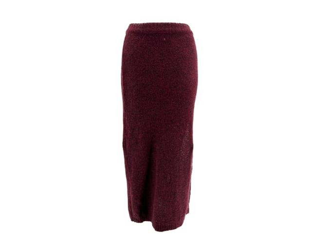 Autre Marque LES FRIDAY  Skirts T.International XS Wool Dark red  ref.1154373