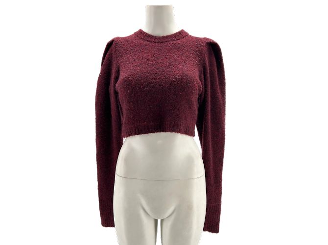 Autre Marque Les Friday Strickwaren T.International XS Wolle Bordeaux