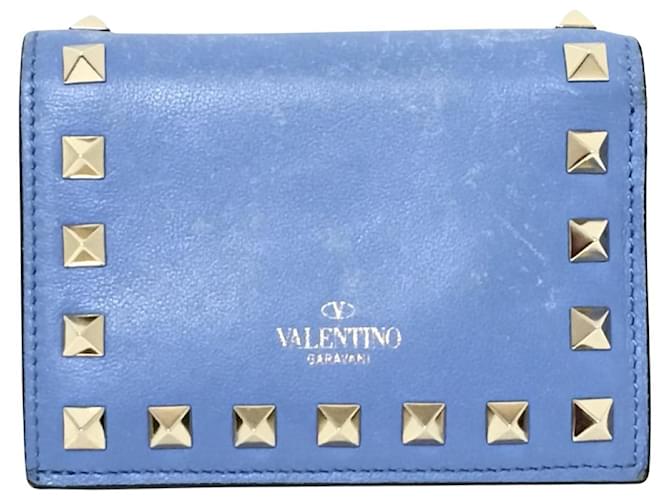 Valentino Garavani Rockstud Cuir Bleu  ref.1154482