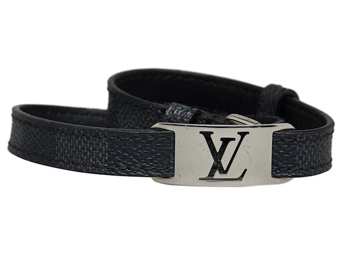 Louis Vuitton Bracelet Damier Graphite Noir Sign It Toile  ref.1154531