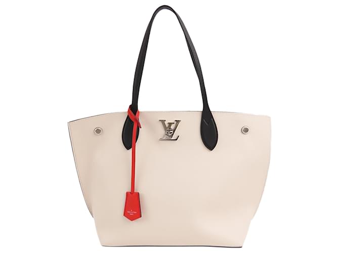 Louis Vuitton White Lockme Go Leather Pony-style calfskin  ref.1154543