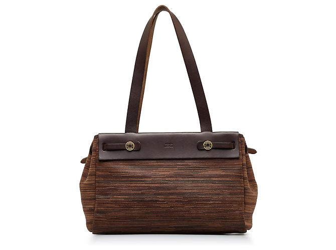 Hermès Hermes Brown Vibrato Herbag Cabas PM Marrom