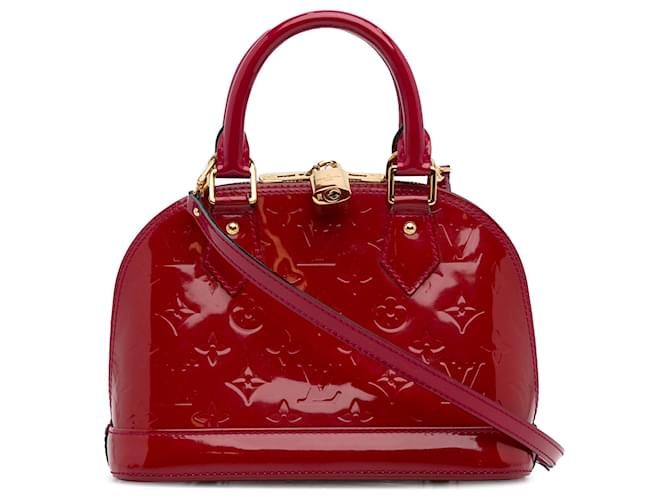 Louis Vuitton monogramma rosso Vernis Alma BB Pelle Pelle verniciata  ref.1154551