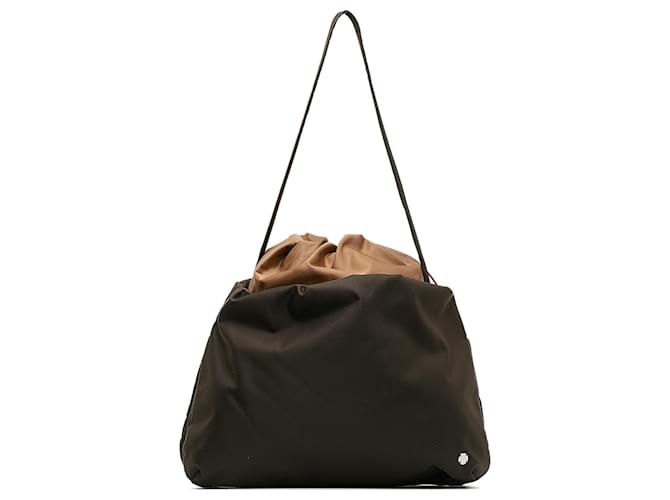 The Row Brown Nylon Bourse Shoulder Bag Dark brown Cloth  ref.1154552