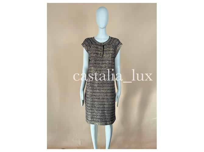 Chanel Nova Paris / Vestido Byzance Jewel Buttons Multicor Casimira  ref.1154718