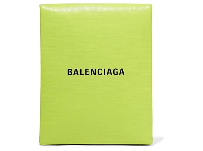 BALENCIAGA Pochette JAUNE ETAT NEUF Yellow Leather  ref.1154722