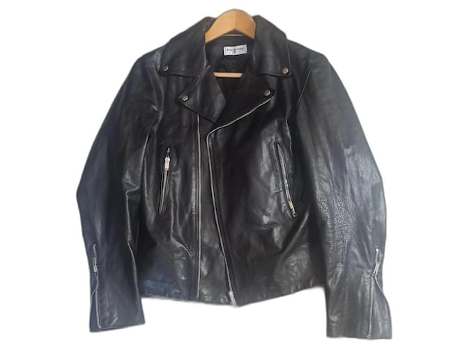 Saint Laurent Biker jackets Black Leather  ref.1154808