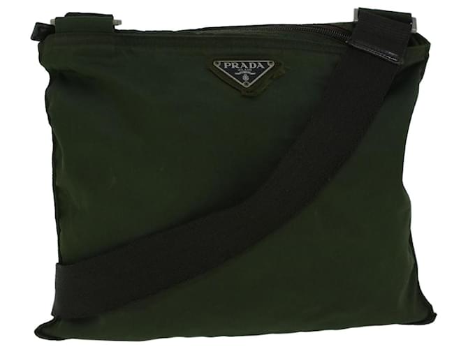 PRADA Shoulder Bag Nylon Khaki Auth 59960  ref.1154843