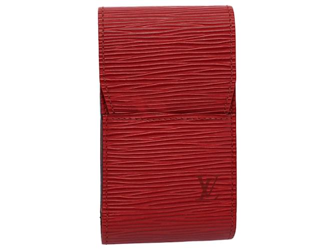 Portasigarette LOUIS VUITTON Epi Etui Rosso LV Auth yk9478 Pelle  ref.1154949