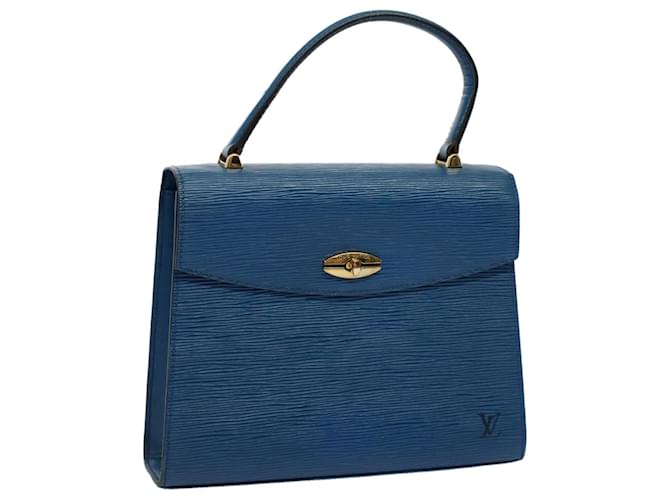 LOUIS VUITTON Epi Malesherbes Hand Bag Blue M52375 LV Auth ar10832b Leather  ref.1154980