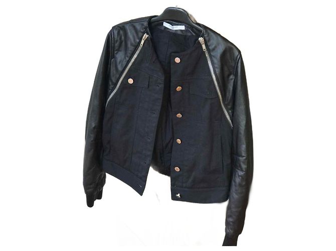 GIVENCHY Jackets T.IT 40 Leather Black